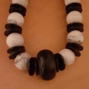 Black and White beaded necklace